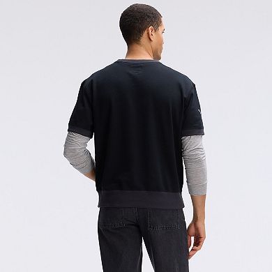 Fanatics Black Detroit Lions IconicFleece Short Sleeve Sweatshirt