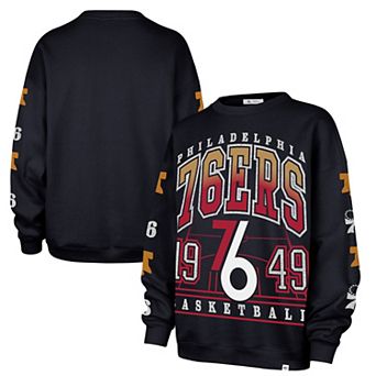 Women's '47 Navy Philadelphia 76ers 2025/26 City Edition Go Big Oversized Sweatshirt