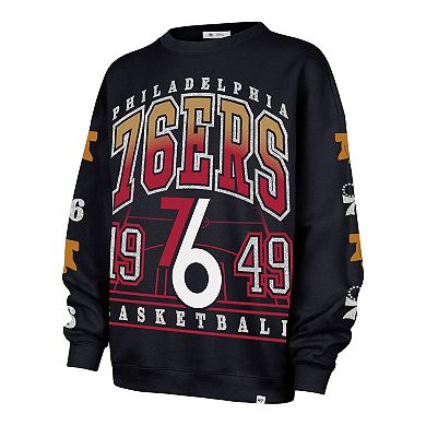 Women's '47 Navy Philadelphia 76ers 2025/26 City Edition Go Big Oversized Sweatshirt