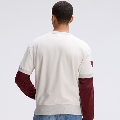 Fanatics Oatmeal Washington Commanders IconicFleece Short Sleeve Sweatshirt