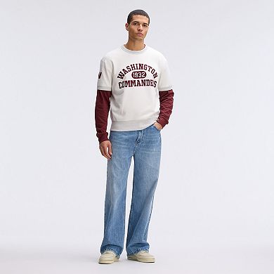 Fanatics Oatmeal Washington Commanders IconicFleece Short Sleeve Sweatshirt