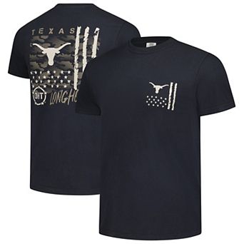Men's Black Texas Longhorns Comfort Colors OHT Camo Overlay T-Shirt