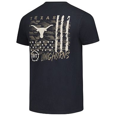 Men's Black Texas Longhorns Comfort Colors OHT Camo Overlay T-Shirt