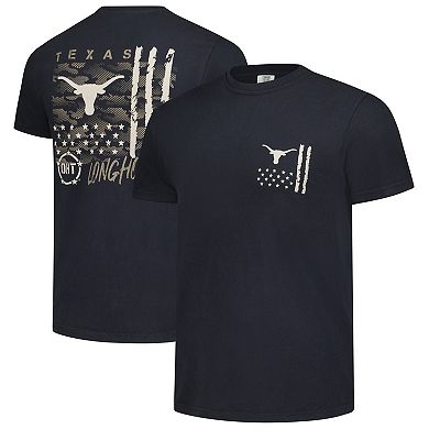 Men's Black Texas Longhorns Comfort Colors OHT Camo Overlay T-Shirt
