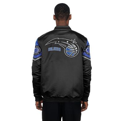 Men's New Era Black Orlando Magic 2025/26 City Edition Full-Snap Satin Jacket