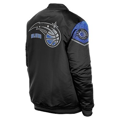 Men's New Era Black Orlando Magic 2025/26 City Edition Full-Snap Satin Jacket
