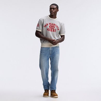 Fanatics Heather Gray San Francisco 49ers IconicFleece Short Sleeve Sweatshirt