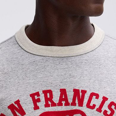 Fanatics Heather Gray San Francisco 49ers IconicFleece Short Sleeve Sweatshirt