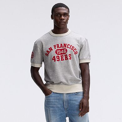 Fanatics Heather Gray San Francisco 49ers IconicFleece Short Sleeve Sweatshirt