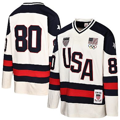 Men's Outerstuff #80 Team USA Milano Cortina 2026 Winter Olympics Fashion Hockey Jersey