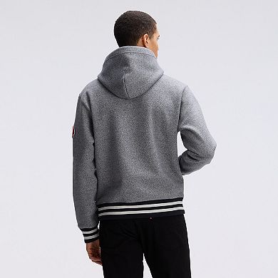 Fanatics Athletic Heather Gray Kansas City Chiefs IconicFleece Tipped Hoodie