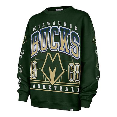 Women's '47 Hunter Green Milwaukee Bucks 2025/26 City Edition Go Big Oversized Sweatshirt
