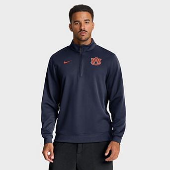 Men's Nike Navy Auburn Tigers 2025 Coaches Premium Dri-FIT Half-Zip Pullover