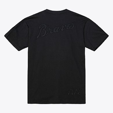 Men Mitchell & Ness Black Atlanta Braves Cooperstown Collection Phantom T-Shirt