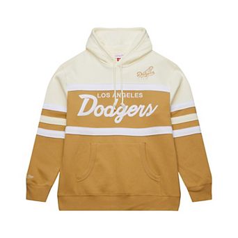 Men's Mitchell & Ness Tan Los Angeles Dodgers Head Coach Hoodie