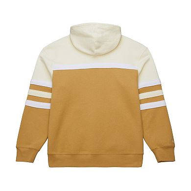 Men's Mitchell & Ness Tan Los Angeles Dodgers Head Coach Hoodie