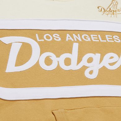 Men's Mitchell & Ness Tan Los Angeles Dodgers Head Coach Hoodie