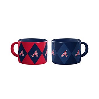 Logo Brands Atlanta Braves Two-Pack Diamond Mug Set