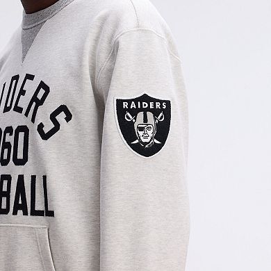 Fanatics Heather Gray Las Vegas Raiders IconicFleece Pocket Sweatshirt