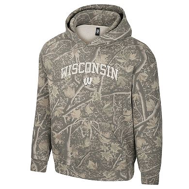 Men's Uscape Apparel Camo Wisconsin Badgers Back Bay Fleece Hoodie