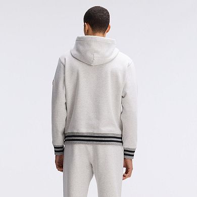 Fanatics Heather Gray Buffalo Bills IconicFleece Tipped Hoodie