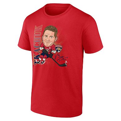 Men's Fanatics Matthew Tkachuk Red Florida Panthers Caricature Player T-Shirt