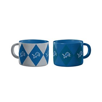 Logo Brands Detroit Lions Two-Pack Diamond Mug Set