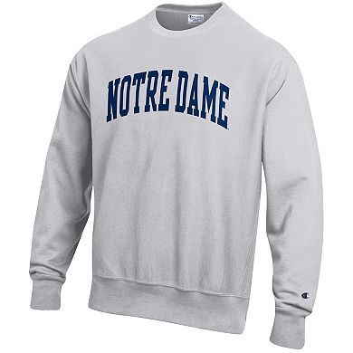 Men's Champion Gray Notre Dame Fighting Irish Reverse Weave Fleece Sweatshirt