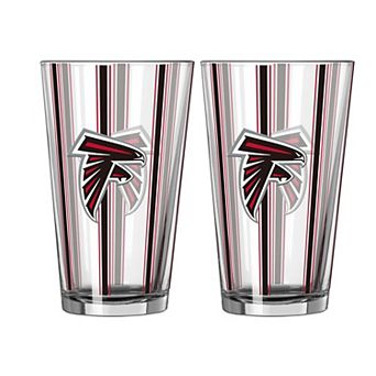 Logo Brands Atlanta Falcons Two-Piece 16oz. Striped Pint Glass Set