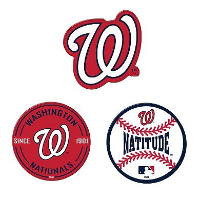 WinCraft Washington Nationals 3-Pack Premium Fridge Magnet Set