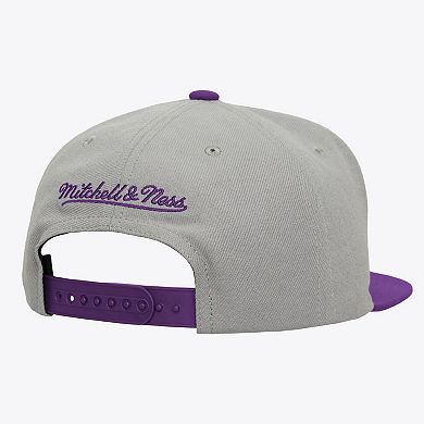 Men's Mitchell & Ness Gray/Purple LSU Tigers Plaid OG Snapback Hat