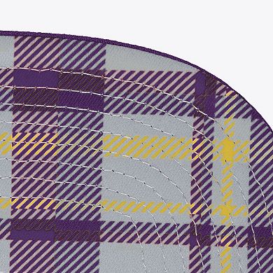 Men's Mitchell & Ness Gray/Purple LSU Tigers Plaid OG Snapback Hat