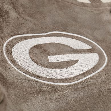 Women's Mitchell & Ness Tan Green Bay Packers Full-Snap Varsity Jacket