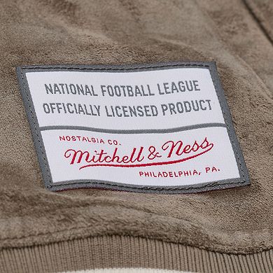 Women's Mitchell & Ness Tan Green Bay Packers Full-Snap Varsity Jacket