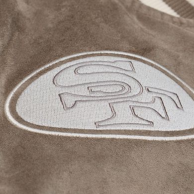 Women's Mitchell & Ness Tan San Francisco 49ers Full-Snap Varsity Jacket