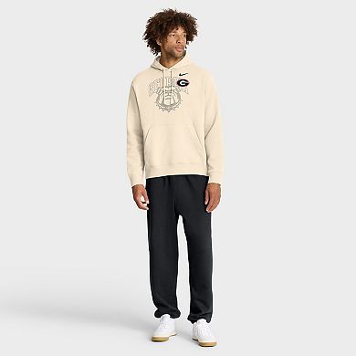 Men's Nike Cream Georgia Bulldogs Campus Shadow Hoodie