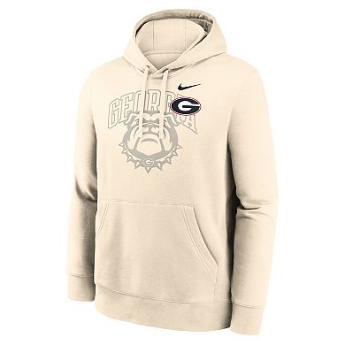 Men's Nike Cream Georgia Bulldogs Campus Shadow Hoodie