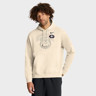 Men's Nike Cream Georgia Bulldogs Campus Shadow Hoodie