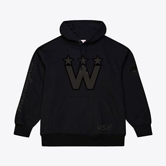 Men's Mitchell & Ness Black Washington Capitals Phantom Fleece Hoodie