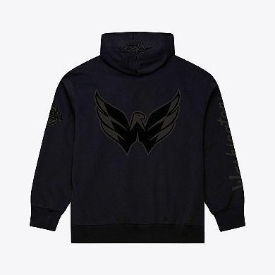 Men's Mitchell & Ness Black Washington Capitals Phantom Fleece Hoodie