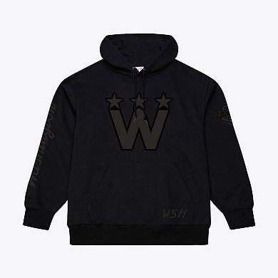 Men's Mitchell & Ness Black Washington Capitals Phantom Fleece Hoodie