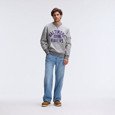 Fanatics Heather Gray Baltimore Ravens IconicFleece Pocket Sweatshirt