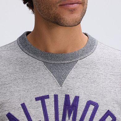 Fanatics Heather Gray Baltimore Ravens IconicFleece Pocket Sweatshirt