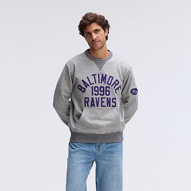 Fanatics Heather Gray Baltimore Ravens IconicFleece Pocket Sweatshirt