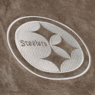 Women's Mitchell & Ness Tan Pittsburgh Steelers Full-Snap Varsity Jacket