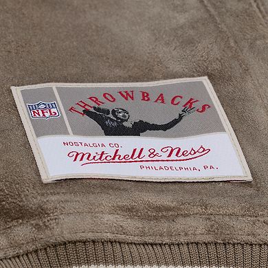 Women's Mitchell & Ness Tan Buffalo Bills Full-Snap Varsity Jacket