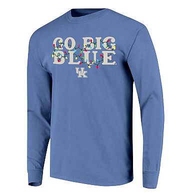Women's Image One Royal Kentucky Wildcats String Lights Comfort Color Long Sleeve T-Shirt