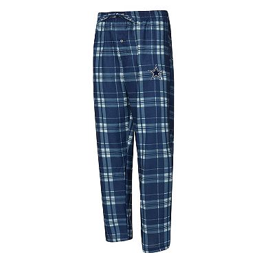 Men's Concepts Sport Navy/Heather Gray Dallas Cowboys Regulate Long Sleeve T-Shirt and Plaid Pant Set