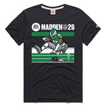 Unisex Homage Saquon Barkley Charcoal Philadelphia Eagles Madden NFL '26 Retro Cover Tri-Blend T-Shirt