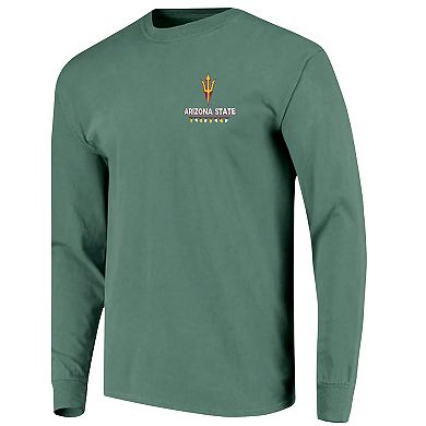 Men's Green Arizona State Sun Devils Comfort Colors Merry Christmas Tree Long Sleeve T-Shirt